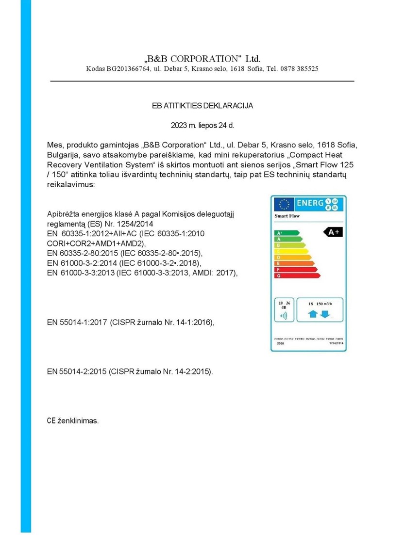EB Atitikties deklaracija